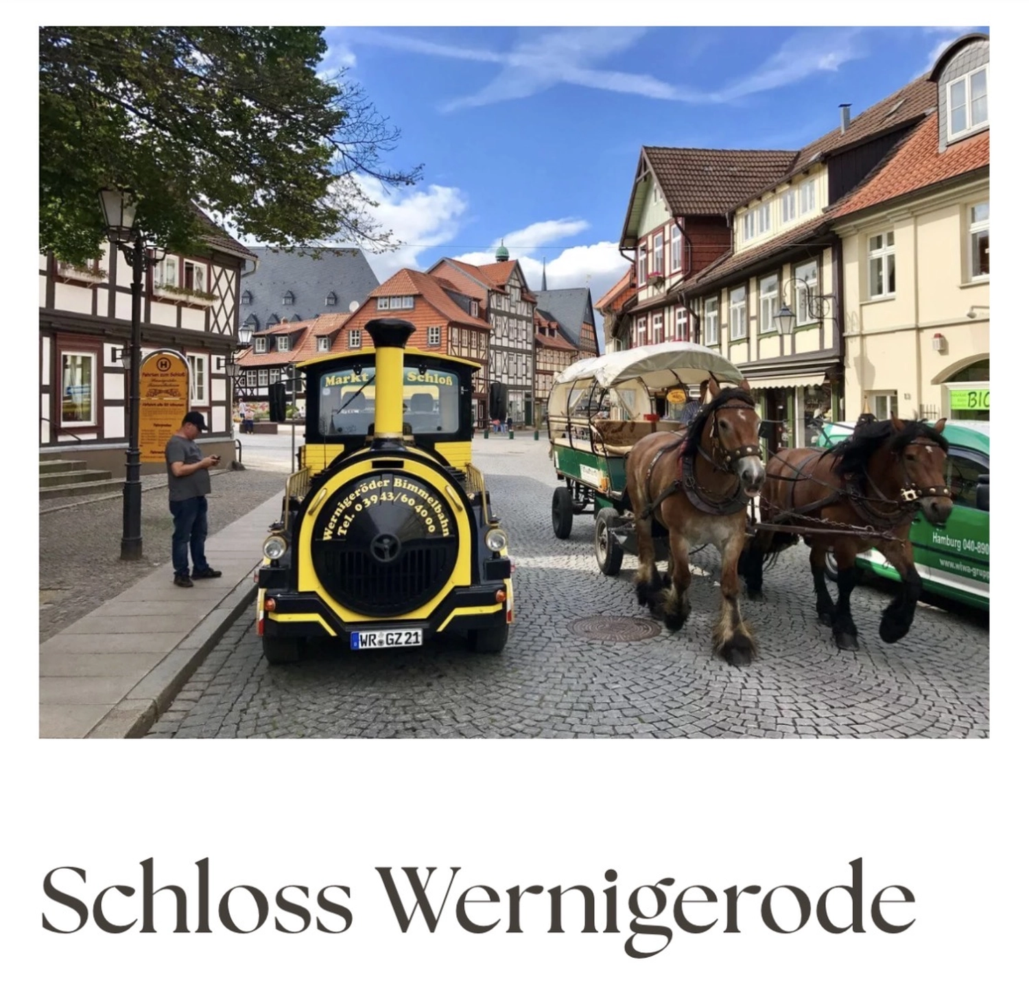 Ecklebe - Ferienwohnung - Gelber Zug und ein Wagen